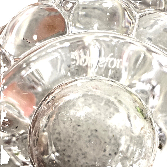 2 Vintage ORREFORS Crystal Art Glass Raspberry Votive Tea Light Holders Sweden - Picture 5 of 5